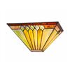 Image 1 : Tiffany Mission Style Stained Glass Sconce Light
