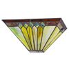 Image 2 : Tiffany Mission Style Stained Glass Sconce Light