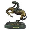 Image 1 : After Remington, Rattlesnake, Bronze Cowboy Sculpture