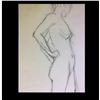Image 2 : Impressionist Standing Nude Signed Drawing