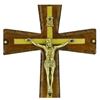 Image 2 : Handcarved Ukrainian Wood & Gilt Crucifix Cross