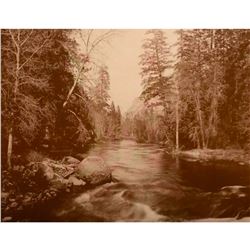 Merced River, Yosemite Valley, California Sepia Tone