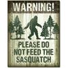 Image 1 : Sasquatch - Don't Feed Metal Pub Bar Sign