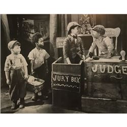 Little Rascals Judge & Jury Black & White Poster Print