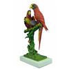 Image 2 : Colorful Family of Brazilian Parrot Birds Bronze Sculpture