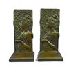 Image 1 : Art Nouveau Style Bronze Girl Bookends