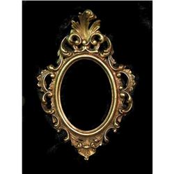 Vintage Italian Florentine Embellished Oval Picture Frame