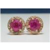 Image 1 : 2ctw Sapphire & Diamond Sterling Post Earrings