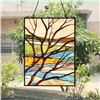 Image 3 : Tiffany Style Stained Glass River Scene Window Panel