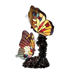 Tiffany-style Stained Glass Butterfly Table Lamp