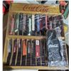 Image 1 : Collection of Coca-Cola  playing cards and custom display case