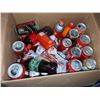 Image 2 : Box full of tin vintage Coca-Cola cans, Aluminum 