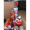 Image 3 : Box full of tin vintage Coca-Cola cans, Aluminum 