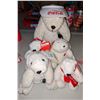 Image 1 : Cuddly Coca-Cola polar bears stuffed toys four small, one big