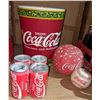 Image 1 : Miscellaneous collectible Coca Cola sports items, golf balls, and a bucket