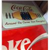 Image 3 : Plastic advertising Coke sign with 10 cardboard Coca-Cola promotion signs - Largest - 27" x 12"