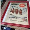 Image 2 : Coca-Cola poster board limited edition paragraph and framed magazine advertisement