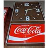 Image 2 : 2 vintage Coca Cola clocks - 18" x 12" and 14" x 10"
