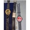 Image 2 : 3 Coca-Cola watches.2 gold-plated vintage style and 1 red faced with rubber strap