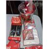 Image 4 : Coca-Cola fanny pack and misc Coca-Cola items, napkins, Christmas décor, salt and pepper shakers