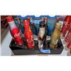 Image 1 : Collectible Olympic display and 4 aluminum full Coca Cola bottles