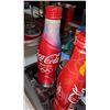 Image 2 : Collectible Olympic display and 4 aluminum full Coca Cola bottles