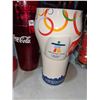 Image 3 : Vancouver 2010 Olympics Coca-Cola glass with collectible Coca Cola bottle and three plastic glasses