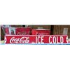 Image 1 : Coca-Cola street sign (36" x 6") and 2 Coca-Cola buckets