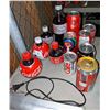 Image 3 : Collectible light up sign, Christmas ornament, and miscellaneous Coca Cola cans and bottles
