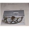 Image 1 : Three assorted desk labs, decanter and glasses with chrome serving tray, one wall sconce glass