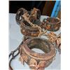 Image 2 : Metal and leather broken down shackles from torture scenes re Torture items from the show