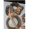 Image 3 : Metal and leather broken down shackles from torture scenes re Torture items from the show
