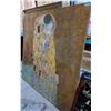 Image 1 : Extra large "The Kiss" reproduction oil painting by Gustav Klimt- 74" x 75"