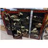 Image 1 : Four panel Asian wall art 48" x 36"