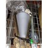Image 2 : Shelf lot of misc lighting, art deco, glass pendants and tarps