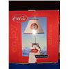 Image 3 : Personal fridge 11"H x 7"W  and Coca-Cola polar bear lamp 17"H