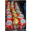 Image 2 : Three rows of various collectable variety of Coca-Cola cans