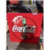 Image 2 : 1 Corrugated Coca Cola grocery store signs (36" x 36"0