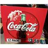 Image 3 : 1 Corrugated Coca Cola grocery store signs (36" x 36"0