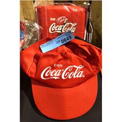 Coca Cola hat and cooler