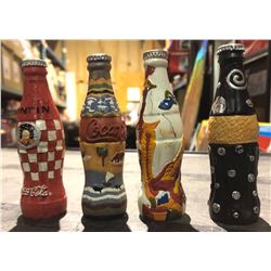 Collectible decorative Coca Cola bottles