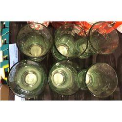 Set of Green Coca Cola Glasses