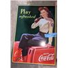 Image 2 : Coca Cola reproduction sign metal - 17" x  12"