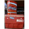 Image 1 : Vintage Coca Cola Cooler and Coca Cola branded Tin Bucket
