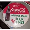Image 1 : 1 metal and 2 Coca Cola signs (12" diameter, 2 signs 12" x 16")