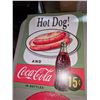 Image 4 : 1 metal and 2 Coca Cola signs (12" diameter, 2 signs 12" x 16")