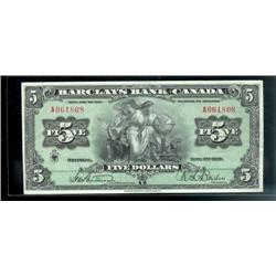 Barclays Bank of Canada  1929  $5  30-1