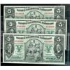 Image 1 : Lot of three sequential notes.  Banque
