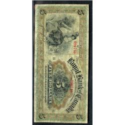 The Royal Bank of Canada 1901  $5  630-