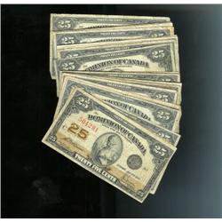 Lot of 25  shinplasters dated 1923.  DC